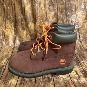 Boys Timberland Premium Nubuck 6-inch Waterproof Boots Size 1